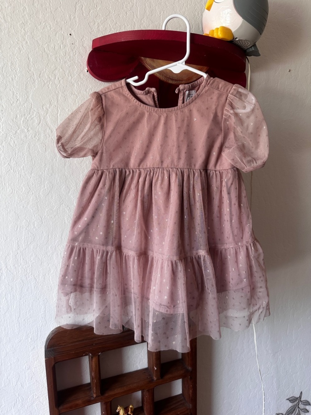 GAP Girls Dusty Rose Sparkle Tulle Party Dress